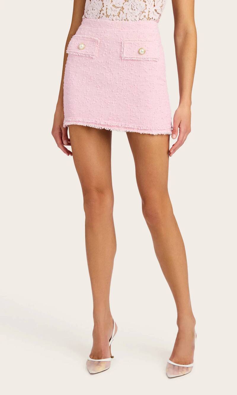 NEW GENERATION LOVE ava tweed skirt in pink